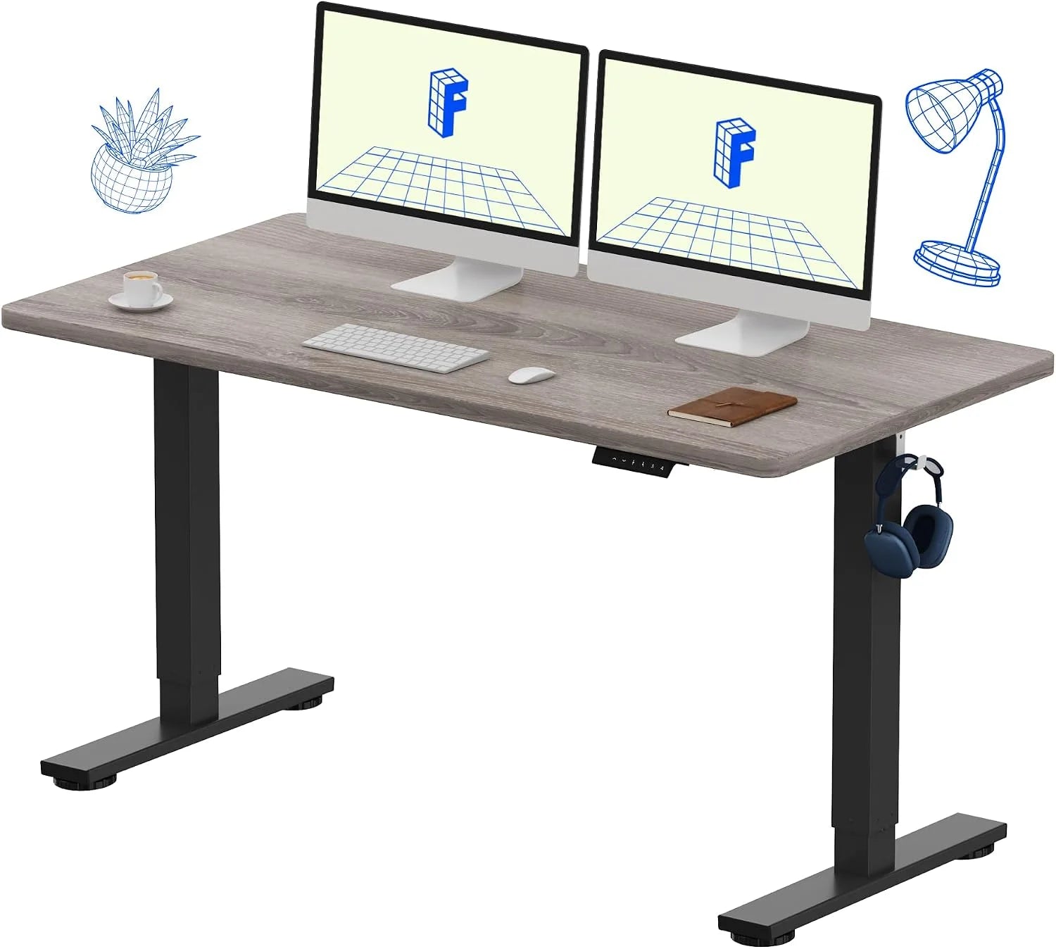Special FLEXISPOT EN1 One-Piece Standing Desk, Electric Adjustable with 4 Memory Presets, 176 LBS Capacity, 48x24 Black - Image 36