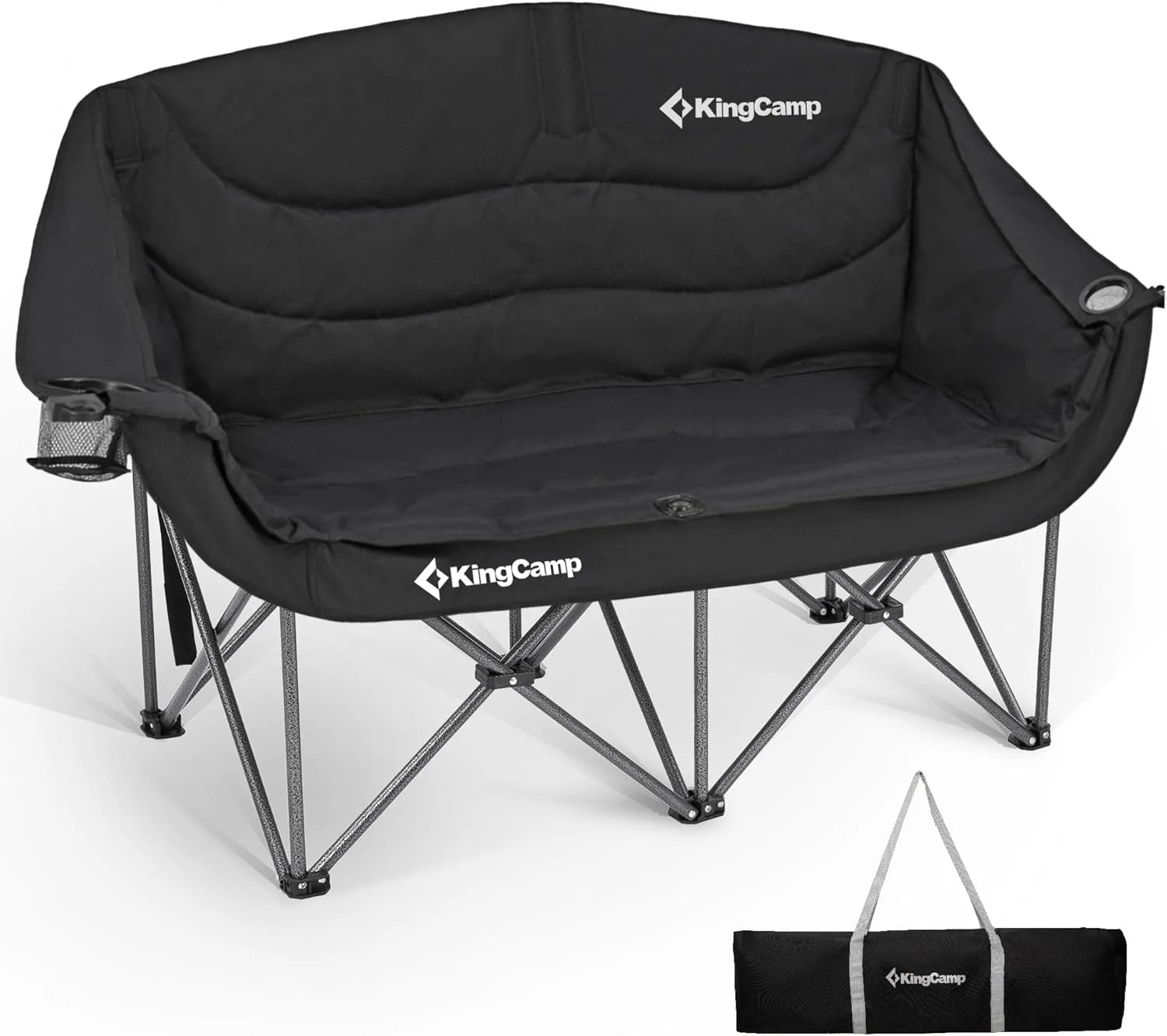 Special Double Camping Chair, Oversized Heavy Duty 660lbs Loveseat for Adults Portable Folding XL 2 Person Couch Padded - Image 3