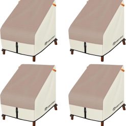 Special Shield Patio Chair Covers -Waterproof Outdoor Lounge Deep Seat Lawn Chair Cover " 30W x 33D x 34H inch, Beige
