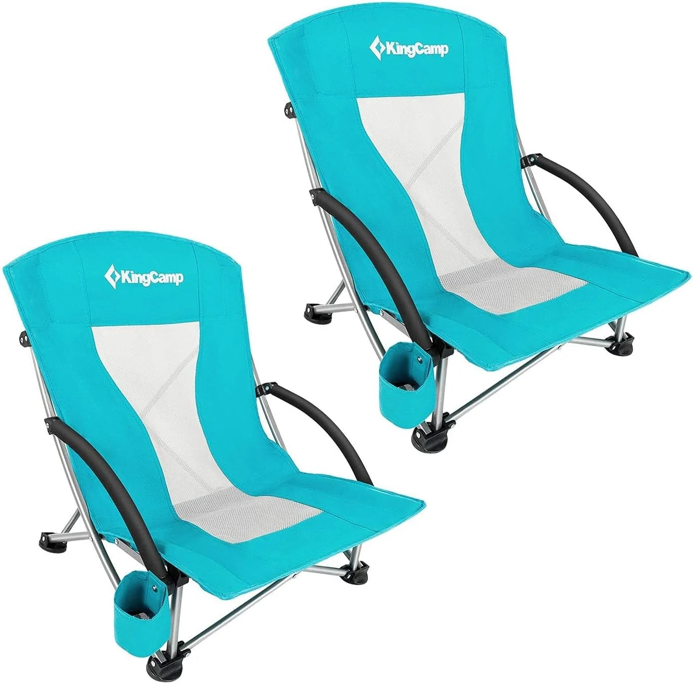 Special KingCamp Low Beach Chairs 2 Pack, Folding Portable Chair for Adults lightweight Extra Wide Ergonomic High Back Seat - Image 11