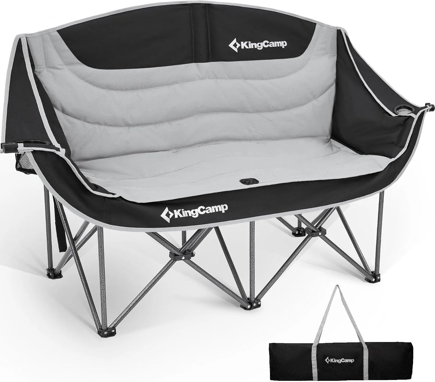 Special Double Camping Chair, Oversized Heavy Duty 660lbs Loveseat for Adults Portable Folding XL 2 Person Couch Padded - Image 5