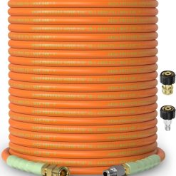 Special 3/8 ID Pressure Washer Hose 50 ft, 4800 PSI Steel-Braided & Durable, Power Washer Hose with Swivel Quick