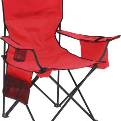 Special Coleman Portable Camping Chair with 4-Can Cooler, Cushioned Seat & Back with Side Pockets & Cup Holder