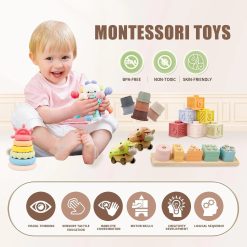 Alternative view of Special Baby Toys 6 to 18 Months, 8 in 1 Montessori Toy Set, Educational Learning Toy for Toddlers Babies Sensory – For Home Projects