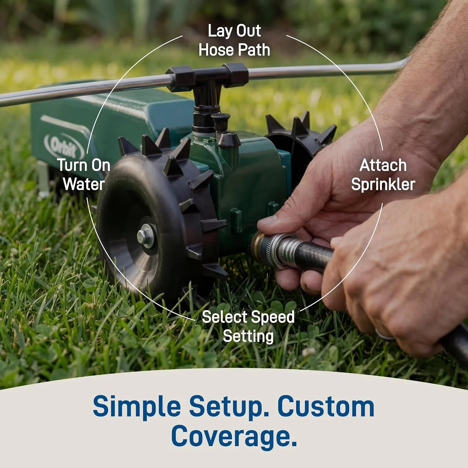 Special Orbit Traveling Tractor Water Sprinkler, Self-Propelled Traveling Sprinkler for Wide Lawn Coverage - Image 8