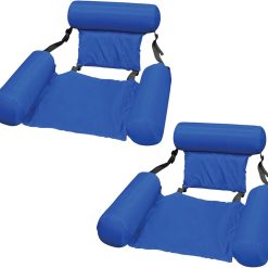 Special 2-Pack Water Chair Inflatable Pool Float Lounges for Adults, Adjustable Reclining Water Chairs for Pool
