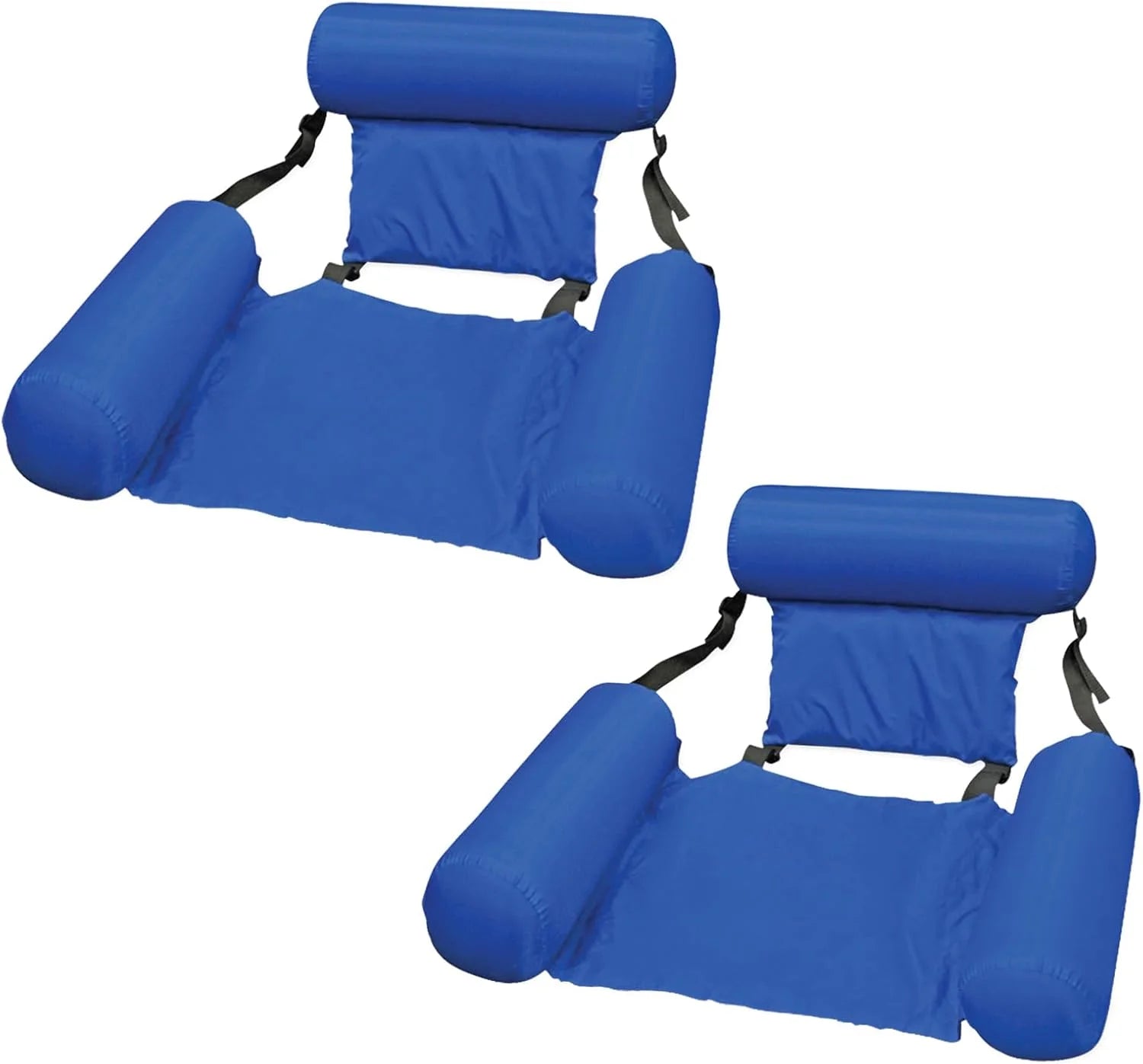 Special 2-Pack Water Chair Inflatable Pool Float Lounges for Adults, Adjustable Reclining Water Chairs for Pool