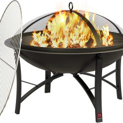 Special Fire Beauty Wood Burning Fire Pit, 2-in-1 BBQ Grill for Backyard Camping