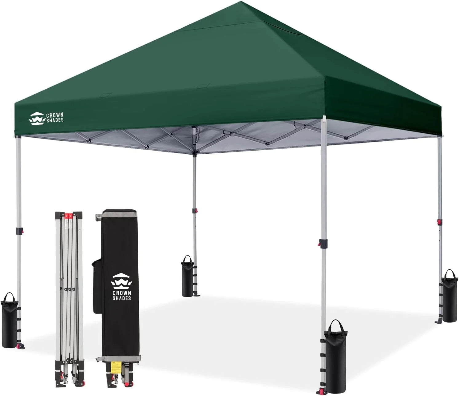 Special CROWN SHADES 10×10 Pop Up Canopy, Patented CenterLok One Push Tent Canopy, 8 Stakes, 4 Ropes (10×10 - Image 31