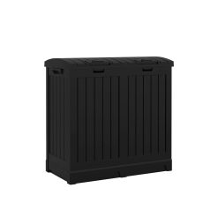 Alternative view of Special Suncast 33 Gallon Commercial Outdoor Trashcan Hideaway with Lid for 30 to 33 Gallon Trash Bags for Garage, Backyard