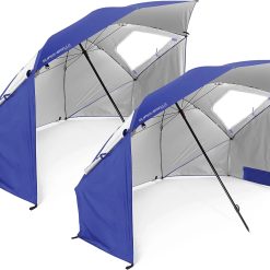 Alternative view of Special Super-Brella UPF 50+ Sun and Rain Canopy Umbrella, 8 Foot Portable Beach Shelter with Side Panels