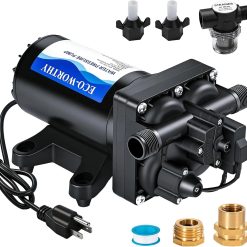 Special 33-Series Industrial Water Pressure Pump 110V AC 4.0GPM 50PSI RV Fresh Water Diaphragm Pump include Garden