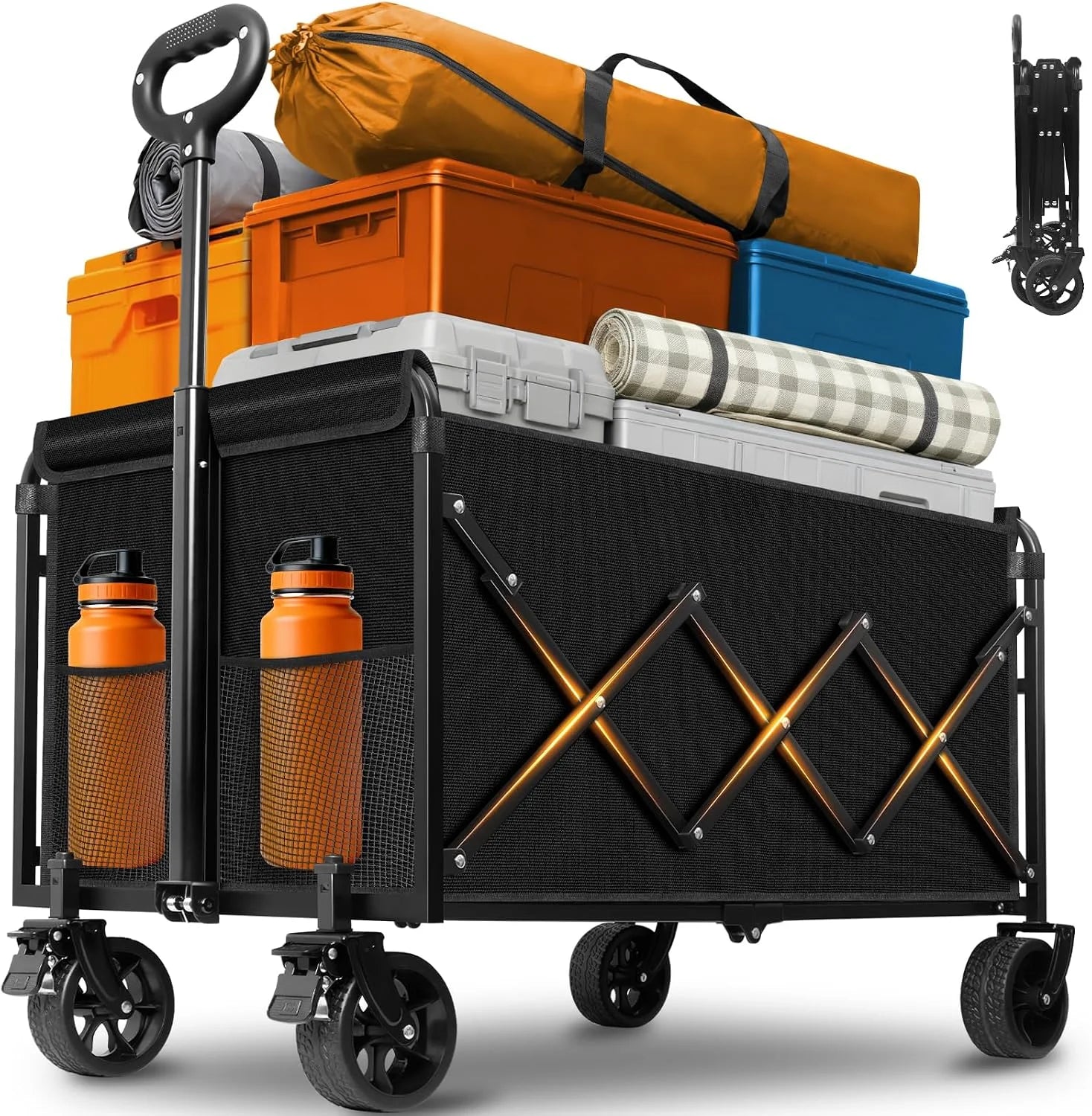 Special Collapsible Wagons Carts Foldable, 500LBS Heavy Duty Wagon Cart Foldable - Image 5
