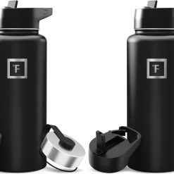 Alternative view of Special FLASK 32 oz Wide Mouth Water Bottle with 3 Lids