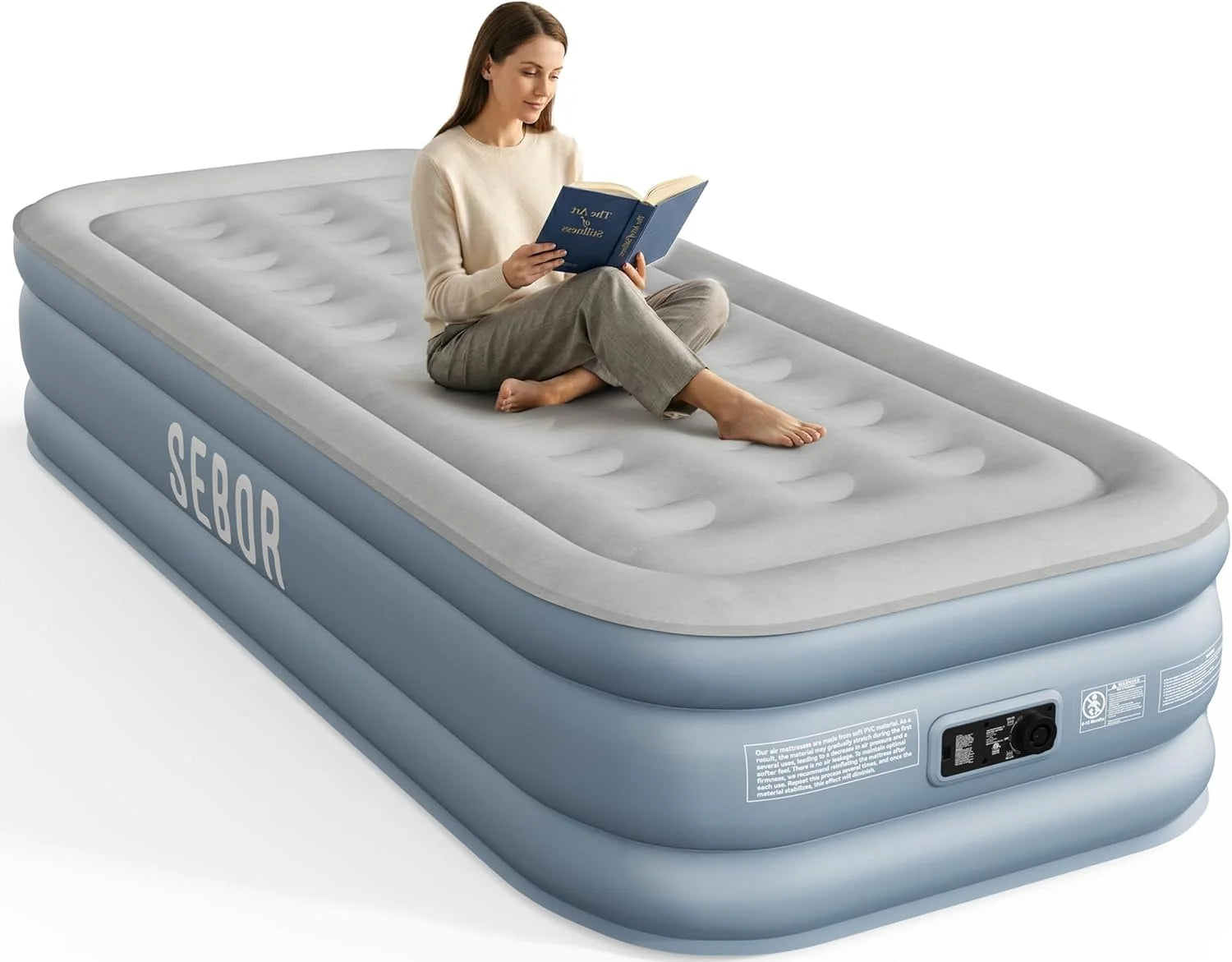 Special Air Mattress Queen with Built-in Pump 18, Comfortable Self-Inflating Blow up Mattress with High-Speed Pump - Image 5