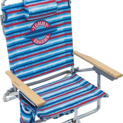 Alternative view of Special Bahama 5-Position Classic Lay Flat Folding Backpack Beach Chair, Aluminum, Red, White