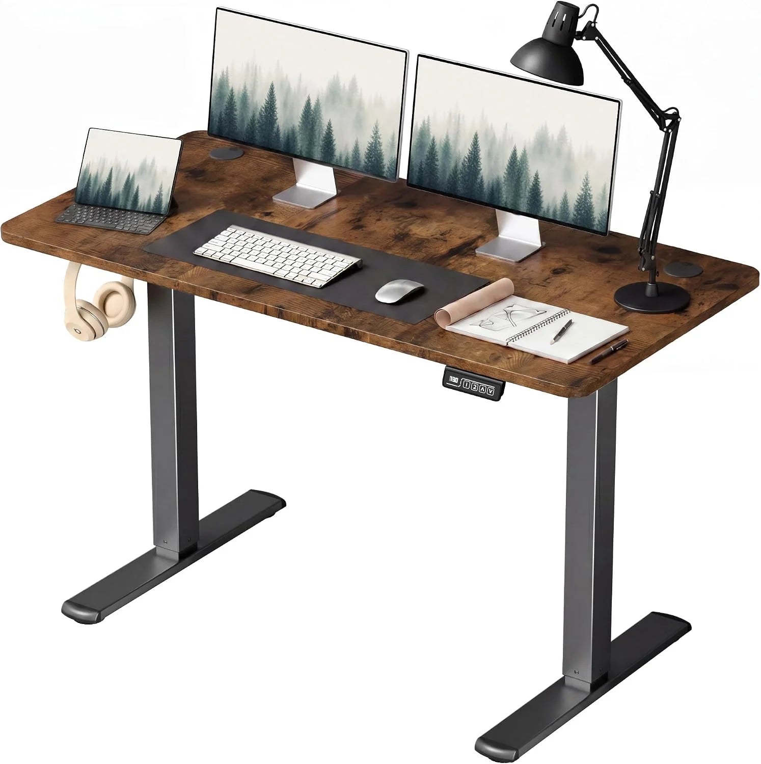 Special 55 x 24 Inches Electric Height Adjustable Standing Desk Large Sit Stand Up Desk Home Office Computer Desk Memory - Image 8