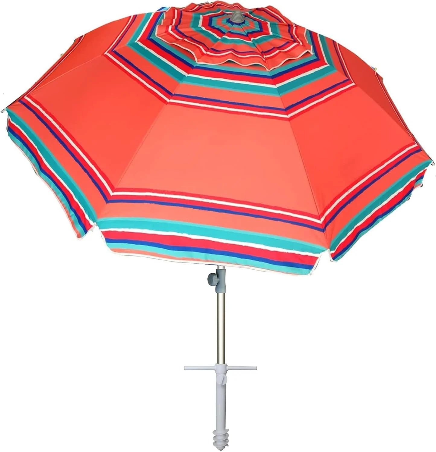 Special AMMSUN 7ft Heavy Duty High Wind Beach Umbrella with Sand Anchor Vent Tilt UPF 50+ Sun Protection - Image 4
