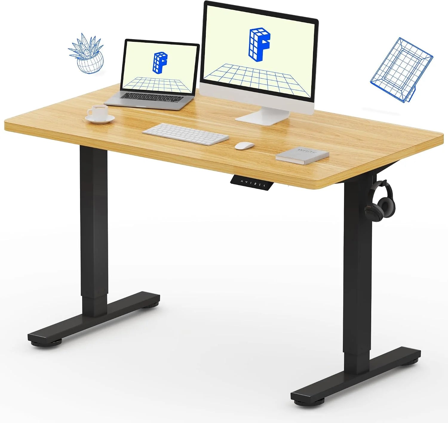 Special FLEXISPOT EN1 One-Piece Standing Desk, Electric Adjustable with 4 Memory Presets, 176 LBS Capacity, 48x24 Black - Image 23