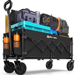 Alternative view of Special Blomoba 35 Extra Long Folding Wagon with Adjustable Handle & Wheels, Black