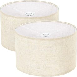 Special Large Drum Lamp Shades Set of 2 16 Top x 16 Bottom x 10 High