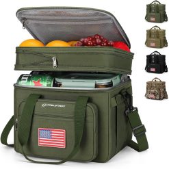 Special 23L Insulated Lunch Box, Expandable Double Deck Cooler Bag