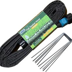 Alternative view of Special Hlinker 2026 Flat Soaker Hose 200 ft (50ft 4Packs) with Stake for Garden, Linkable Drip Hose Diy Automates Garden