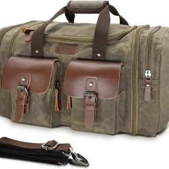 Alternative view of Special Wildroad Waxed Canvas Duffle Bag " 50L Waterproof Weekender Overnight Travel Bag