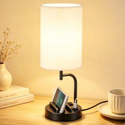 Alternative view of Special Dreamholder Touch Control USB Table Lamp with USB C/A & AC Outlet, Dimmable, Bulb Included
