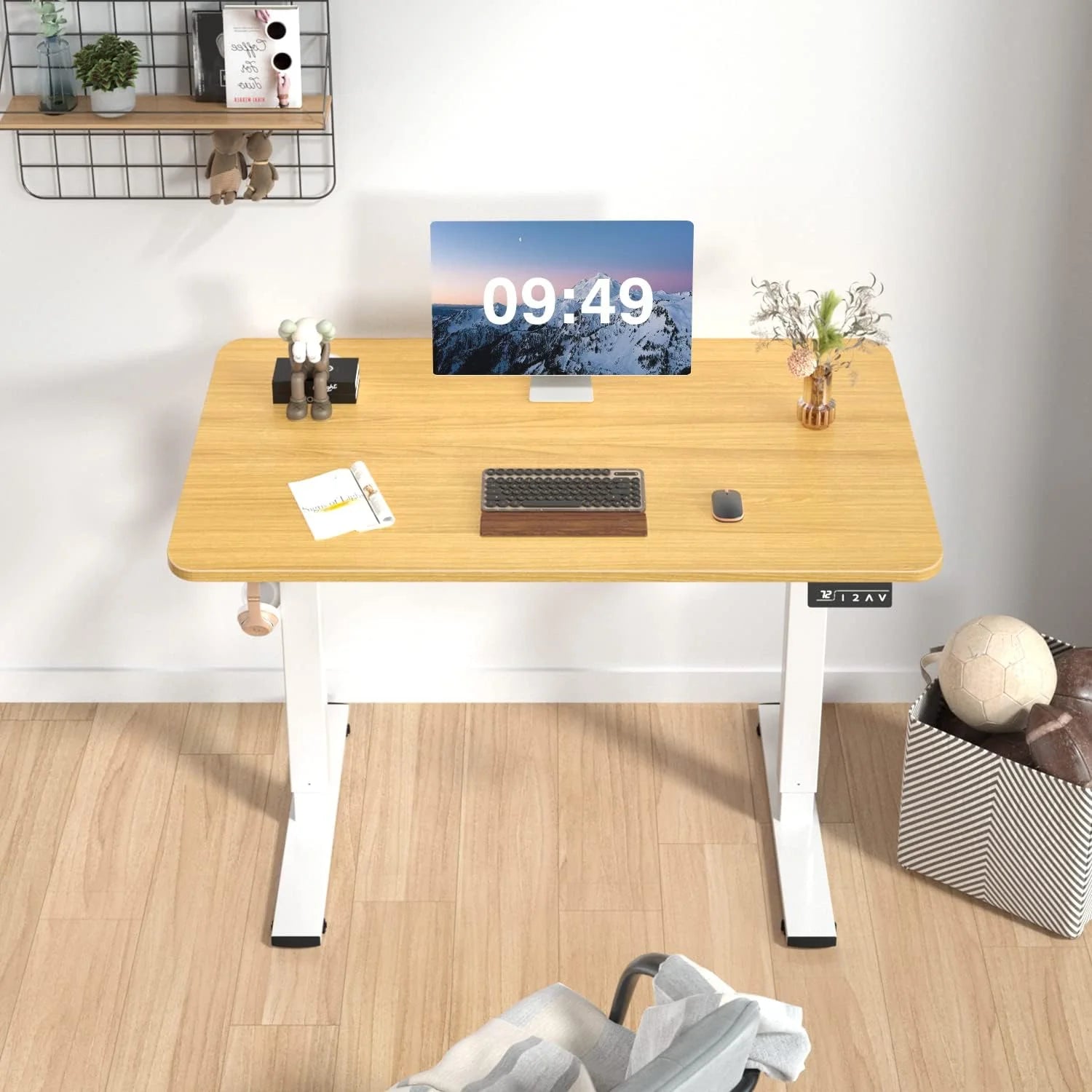 Special 55 x 24 Inches Electric Height Adjustable Standing Desk Large Sit Stand Up Desk Home Office Computer Desk Memory - Image 52