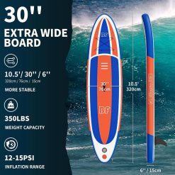 Special Inflatable Stand Up Paddle Board with SUP Accessories and Backpack Paddle Boards for Adults. Non-Slip Deck