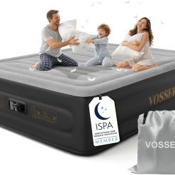 Special Queen Air Mattress with Built-in Pump, 18" Raised Blow Up Mattress, Flocked Top Inflatable Mattress for Home
