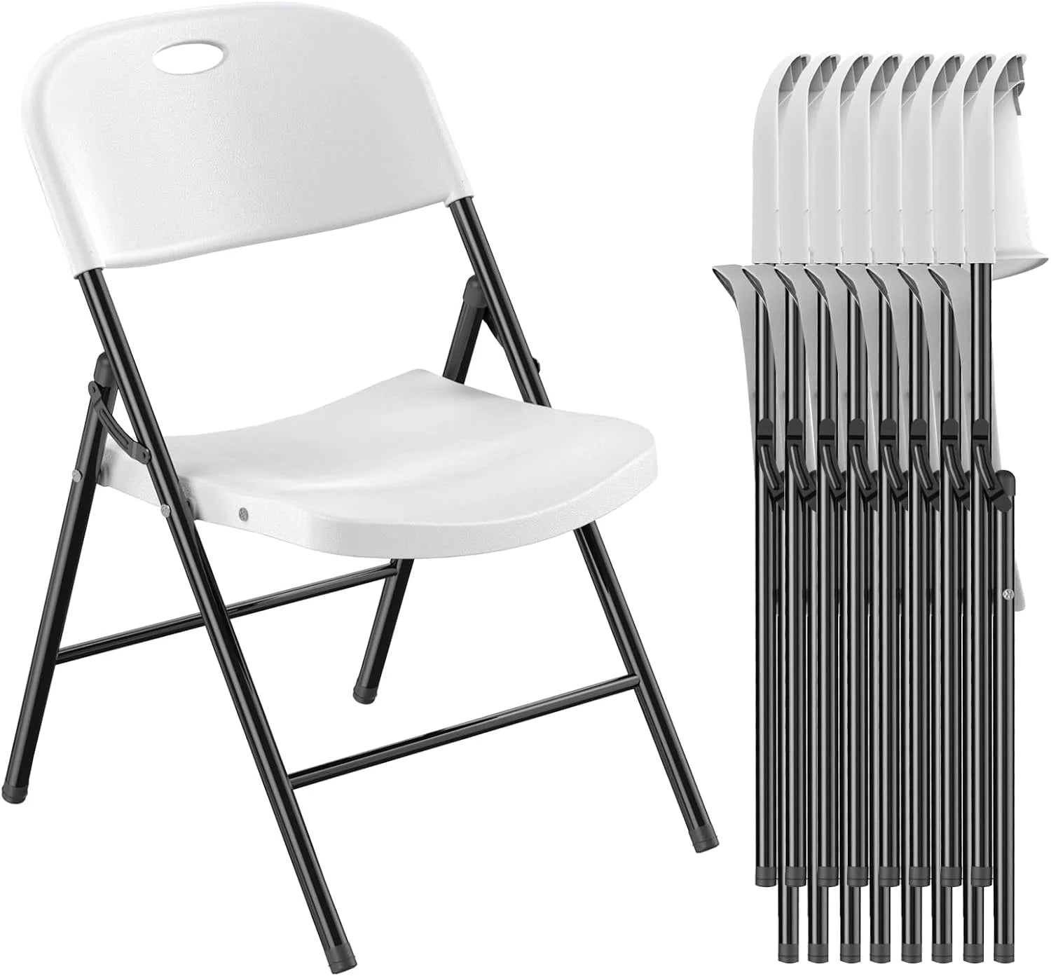 Special 350 Weight Limit Heavy Duty Plastic Folding Chair with Reinfoced Steel Frame for Indoor and Outdoor, Wedding - Image 5