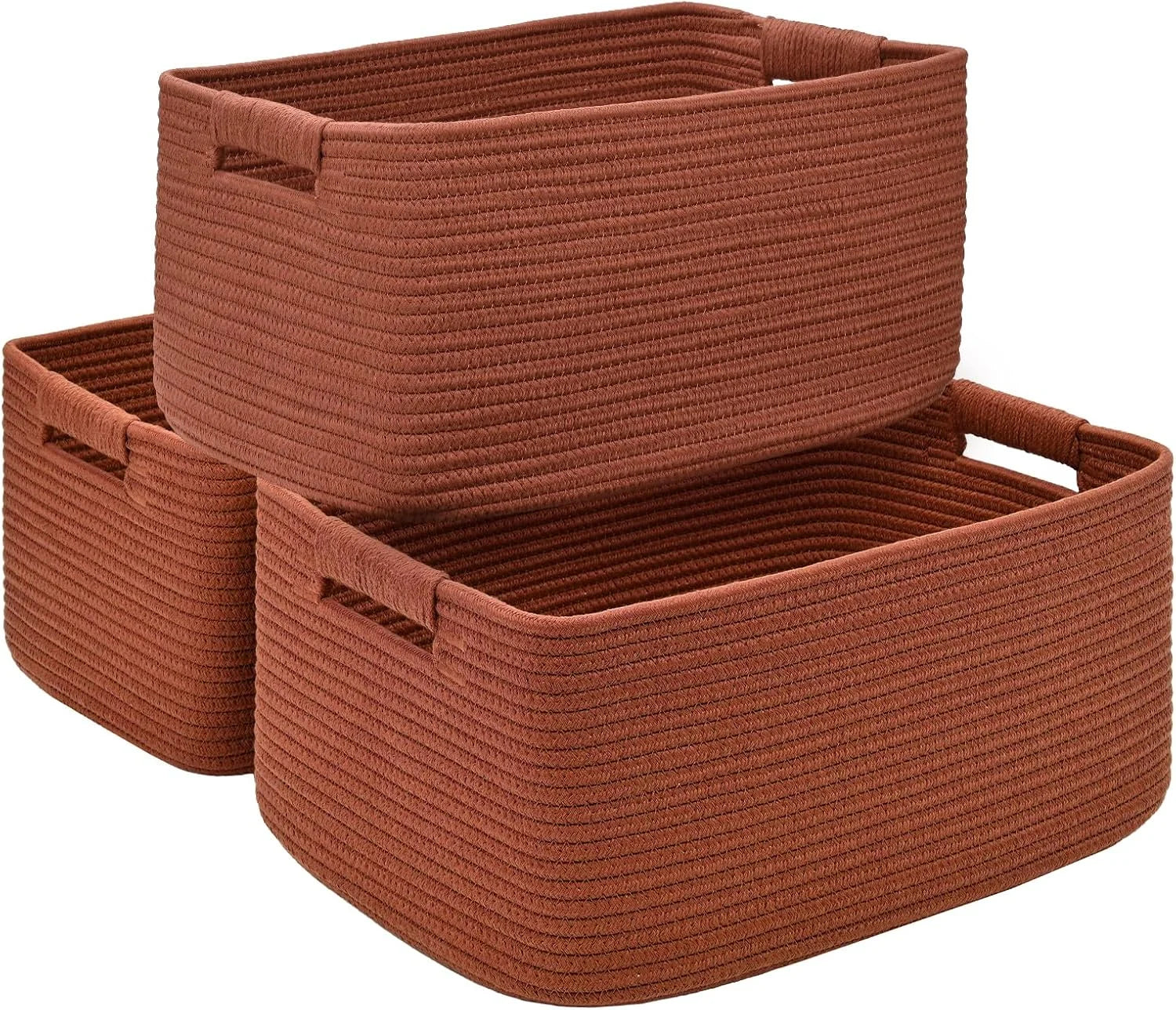 Special 2 Pack Large Storage Basket for Organizing, 17.5x13x7 Woven Basket for Shelves, Closet Cube Storage Bins - Image 6