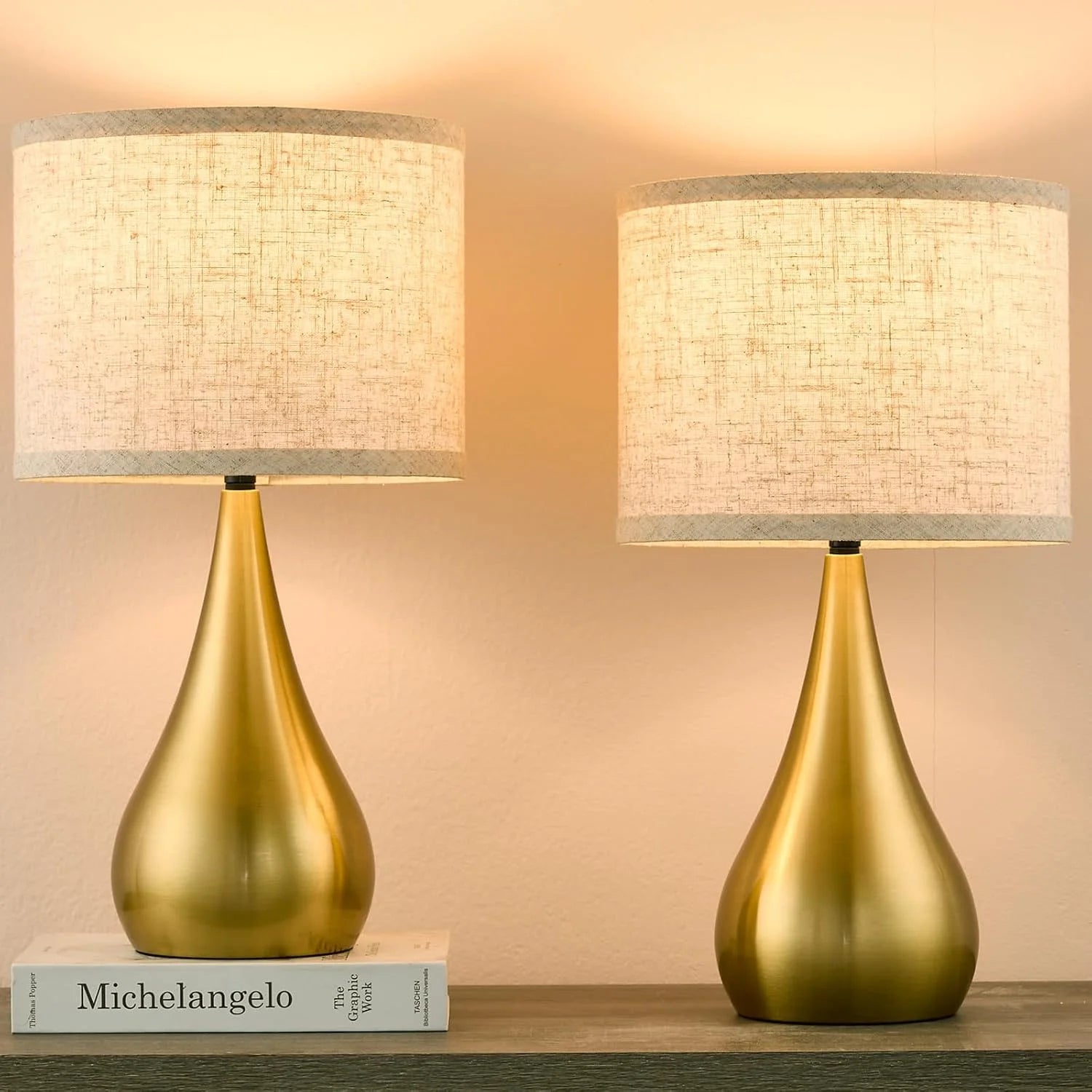 Special 18.1” Small Modern Touch Lamps for Nightstand Set of 2 with 3 Way Dimmable, Bulb Included - Image 3