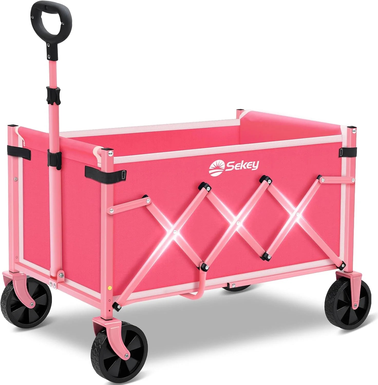 Special Sekey Wagon Cart with Wheels with 220LBS Capacity,Heavy Duty Wagon Carts Foldable,Lightweight Utility Portable Cart for Grocery - Image 3