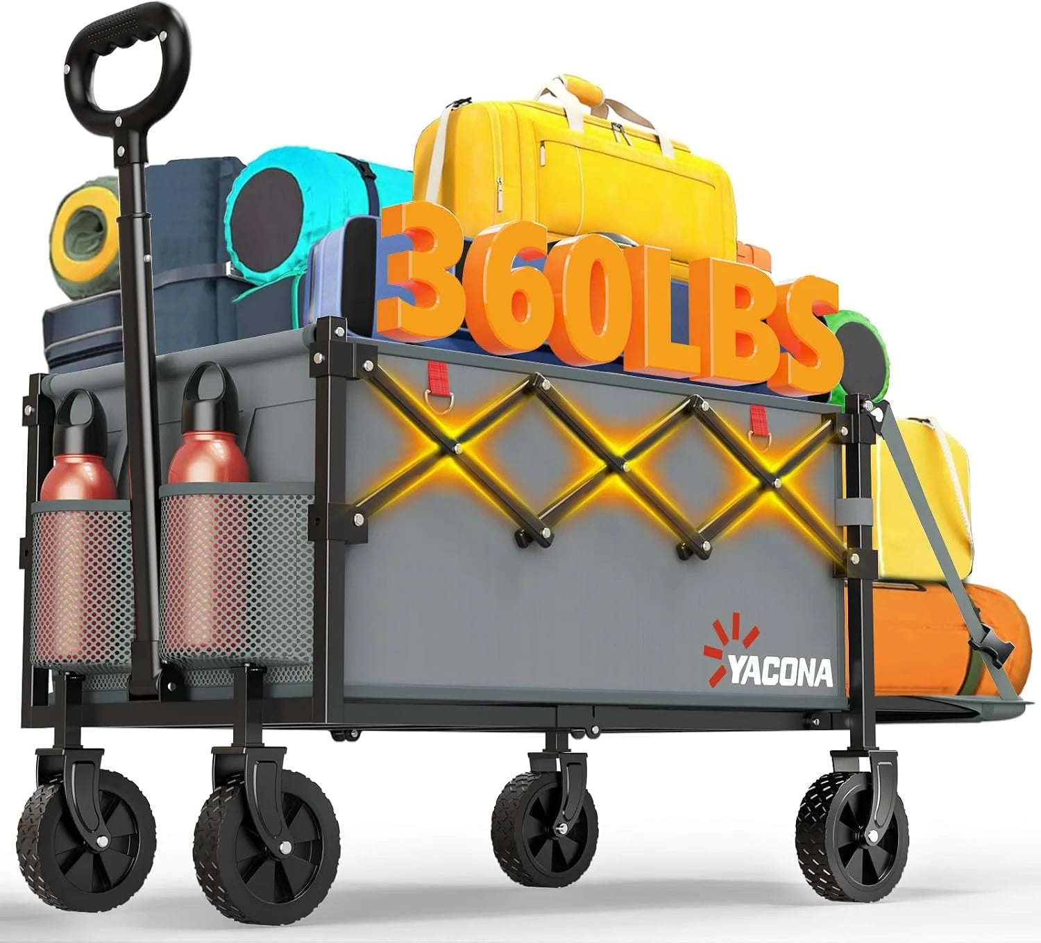 Special Wagons Carts Foldable, Lightweight Portable Utility Shopping Cart with Wheels, Folding Grocery Wagon Cart for Grocery - Image 6