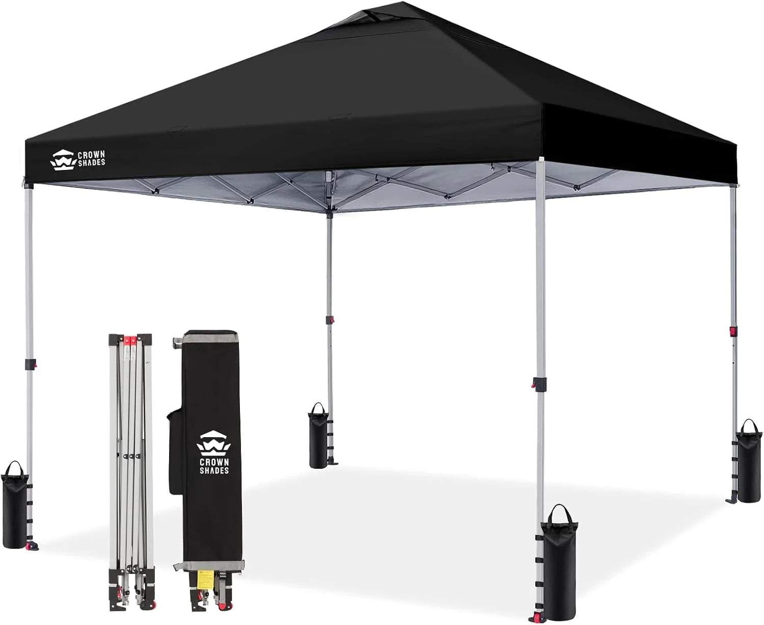 Special CROWN SHADES 10×10 Pop Up Canopy, Patented CenterLok One Push Tent Canopy, 8 Stakes, 4 Ropes (10×10 - Image 3