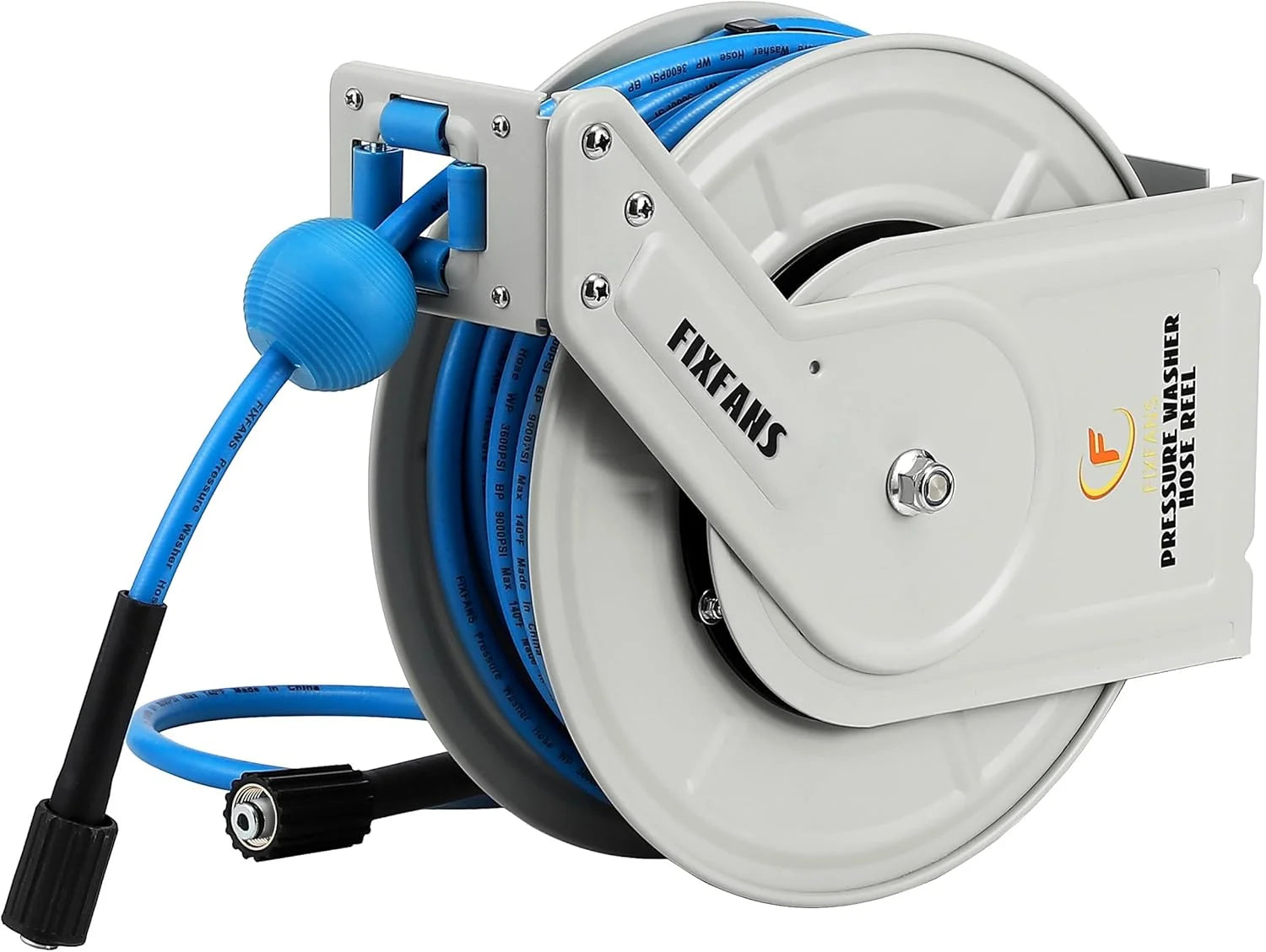Special Pressure Washer Hose Reel with Hose, 1/4 x 60ft Retractable Power Washer Hose Reel, Heavy Duty Hose Reel Auto - Image 2