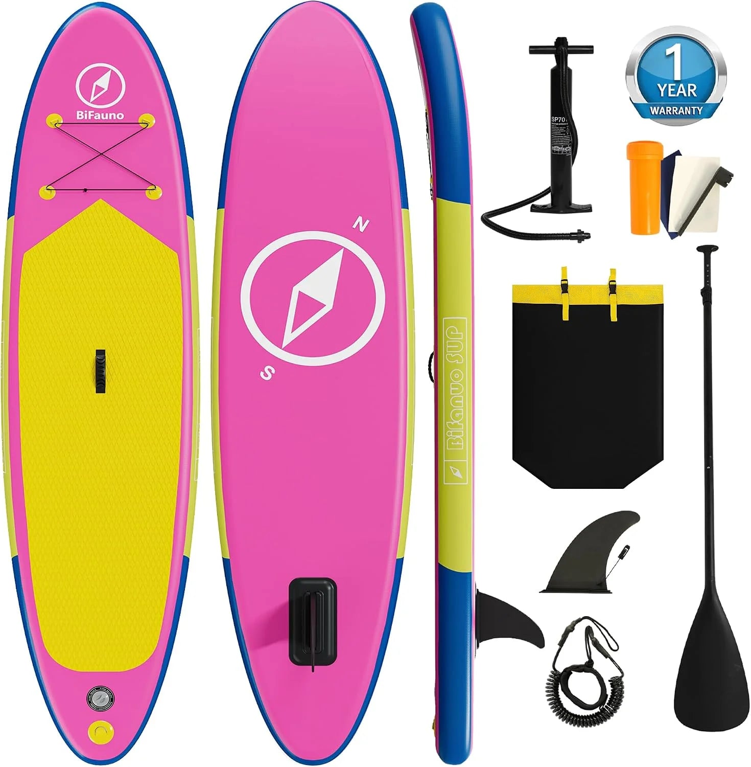 Special Bifanuo Inflatable Stand Up Paddle Board with SUP Accessories & Backpack. Paddle Boards for Adults. Non-Slip Deck - Image 3