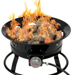 Special Flame King Smokeless Propane Fire Pit, 24-inch Portable Firebowl, 58K BTU with Self Igniter, Cover, & Carry Straps for RV