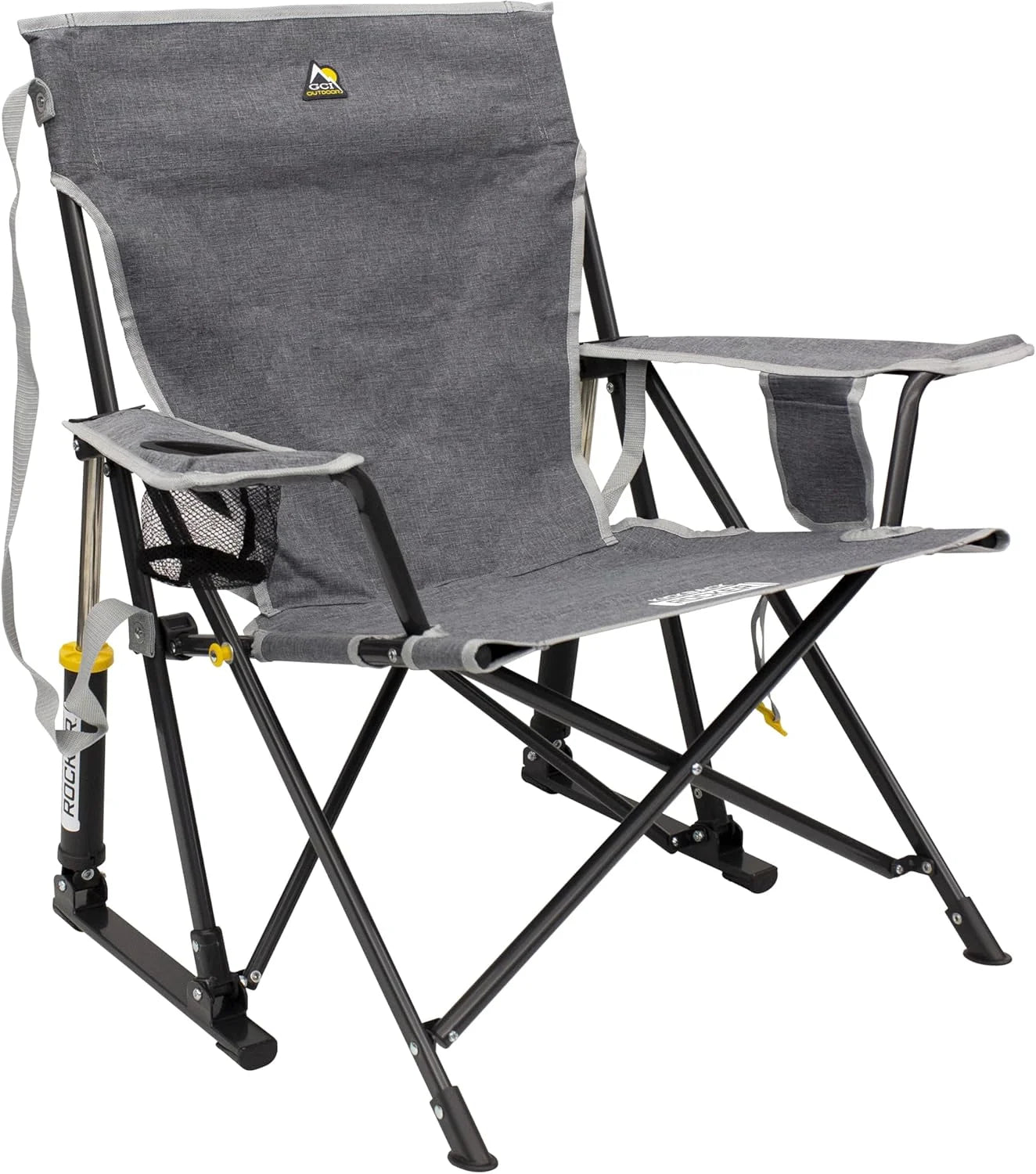 Special Outdoor Kickback Rocker Outdoor Rocking Chair with Beverage Holder - Image 4