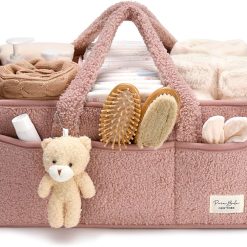 Alternative view of Special Diaper Caddy Organizer for Changing Table, Storage Basket for Wipes, Gift for Baby Shower, Car