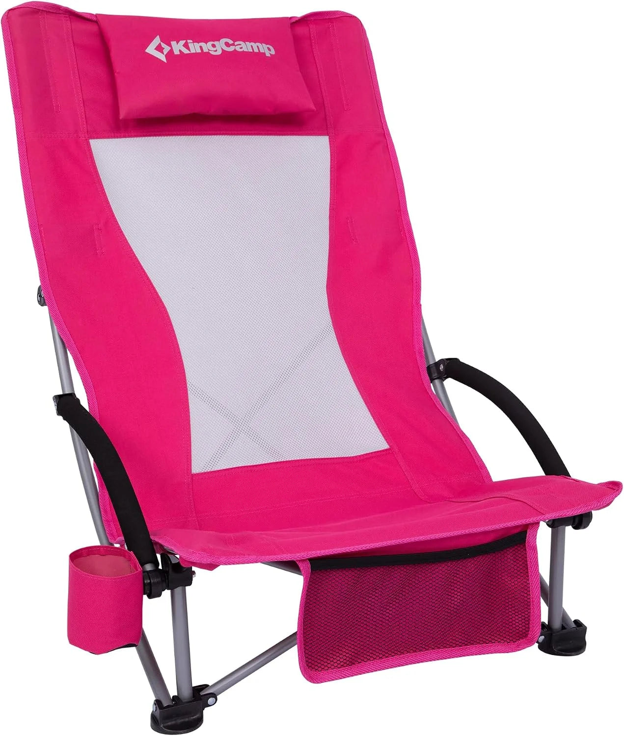 Special KingCamp Low Beach Chairs 2 Pack, Folding Portable Chair for Adults lightweight Extra Wide Ergonomic High Back Seat - Image 6