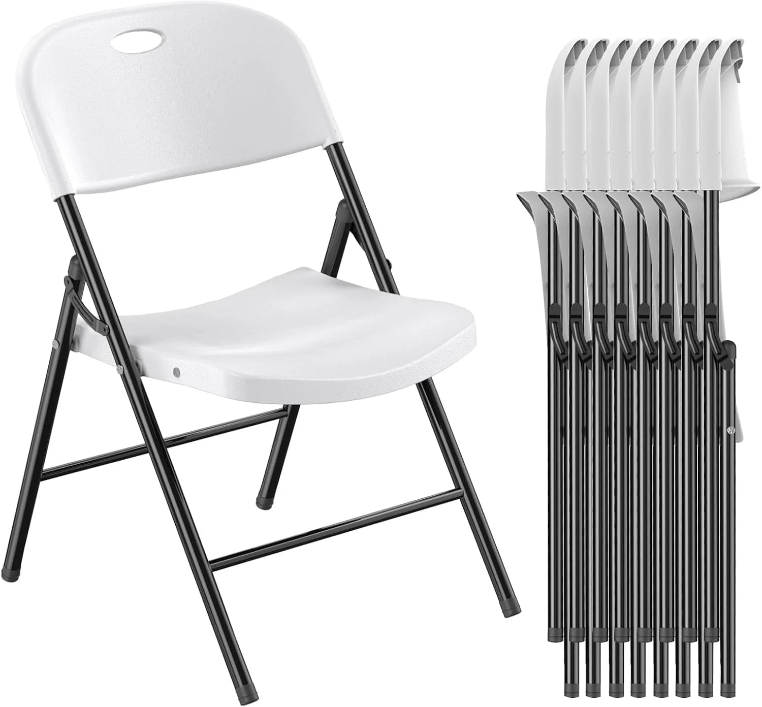 Special 350 Weight Limit Heavy Duty Plastic Folding Chair with Reinfoced Steel Frame for Indoor and Outdoor, Wedding - Image 10