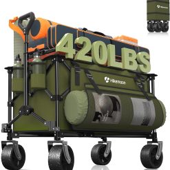 Alternative view of Special 150L Collapsible Wagon Compact with Big Wheels, 420LBS Black