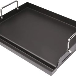 Special 25 x 16 Pre-Seasoned Nonstick Cast Iron Griddle for Gas & Charcoal Grills, Universal Flat Top with Grease Groove