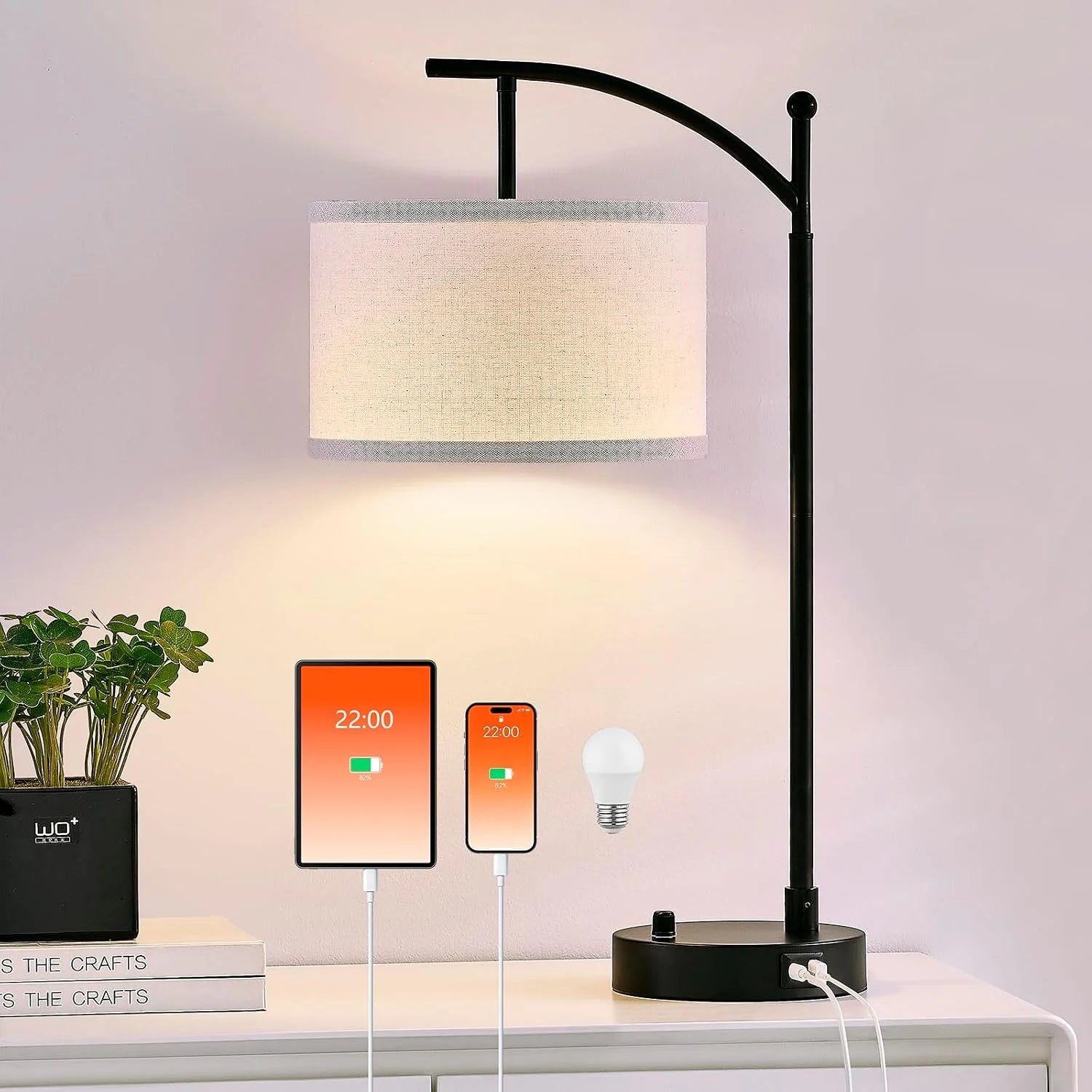 Special Hikczc Table Lamp for Living Room Bedroom, Dimmable, Bulb Included - Image 6