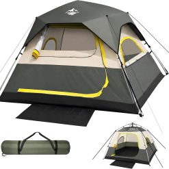 Special 4 Person Instant Tents for Camping Setup in 50s, Cabin Tent with Rainfly, Waterproof Windproof Camping Tent
