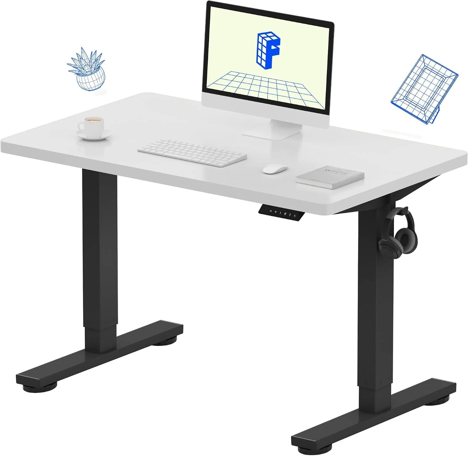 Special FLEXISPOT EN1 One-Piece Standing Desk, Electric Adjustable with 4 Memory Presets, 176 LBS Capacity, 48x24 Black - Image 17